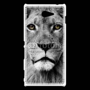 Coque Sony Xperia M2 Lion les yeux dans les yeux