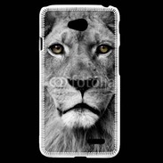 Coque LG L70 Lion les yeux dans les yeux