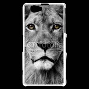 Coque Sony Xperia Z1 Compact Lion les yeux dans les yeux