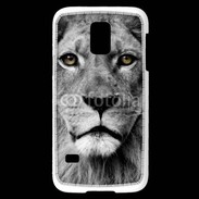 Coque Samsung Galaxy S5 Mini Lion les yeux dans les yeux