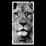 Coque Sony Xperia T3 Lion les yeux dans les yeux