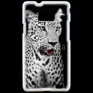 Coque Samsung Galaxy S2 Léopard en noir et blanc 550