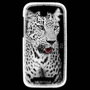 Coque HTC One SV Léopard en noir et blanc 550