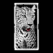 Coque Sony Xpéria Z Ultra Léopard en noir et blanc 550