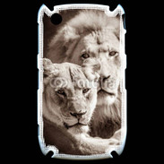 Coque Blackberry 8520 Couple de lion et lionne 500