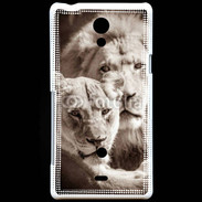Coque Sony Xperia T Couple de lion et lionne 500