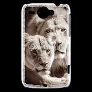 Coque HTC Wildfire G8 Couple de lion et lionne 500
