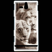Coque Sony Xperia U Couple de lion et lionne 500