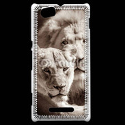 Coque Sony Xperia M Couple de lion et lionne 500