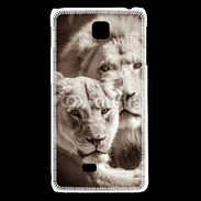 Coque LG F5 Couple de lion et lionne 500