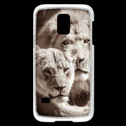 Coque Samsung Galaxy S5 Mini Couple de lion et lionne 500