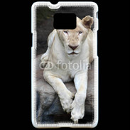 Coque Samsung Galaxy S2 Lionne albinos 100