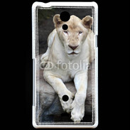 Coque Sony Xperia T Lionne albinos 100