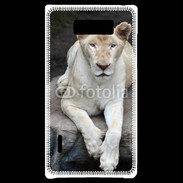 Coque LG Optimus L7 Lionne albinos 100