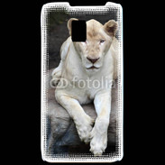 Coque LG P990 Lionne albinos 100