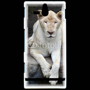 Coque Sony Xperia U Lionne albinos 100