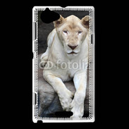 Coque Sony Xperia L Lionne albinos 100