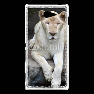 Coque Sony Xperia M2 Lionne albinos 100