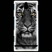 Coque Sony Xperia U Tigre les yeux dans les yeux