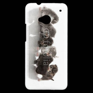 Coque HTC One Petit chat en folie 500