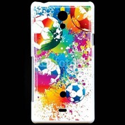 Coque Sony Xperia T football en couleurs 800