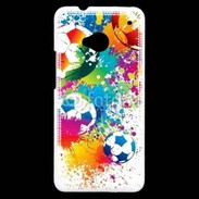 Coque HTC One football en couleurs 800