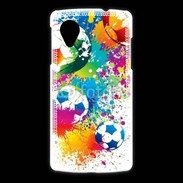 Coque LG Nexus 5 football en couleurs 800