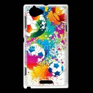 Coque Sony Xperia L football en couleurs 800