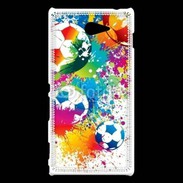Coque Sony Xperia M2 football en couleurs 800