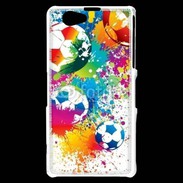 Coque Sony Xperia Z1 Compact football en couleurs 800