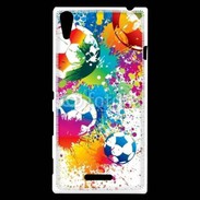 Coque Sony Xperia T3 football en couleurs 800