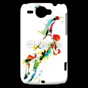 Coque HTC Wildfire G8 Gardien de football en couleurs 500