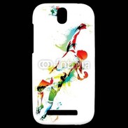 Coque HTC One SV Gardien de football en couleurs 500