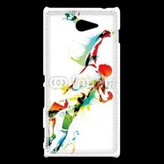 Coque Sony Xperia M2 Gardien de football en couleurs 500