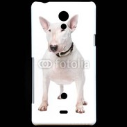 Coque Sony Xperia T Bull Terrier blanc 600