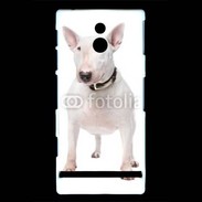 Coque Sony Xperia P Bull Terrier blanc 600