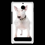 Coque Sony Xperia E1 Bull Terrier blanc 600