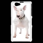 Coque Sony Xperia Z1 Compact Bull Terrier blanc 600