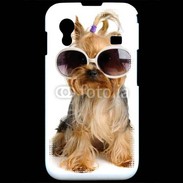 Coque Samsung ACE S5830 Yorkshire terrier avec lunettes 600