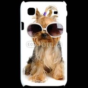 Coque Samsung Galaxy S Yorkshire terrier avec lunettes 600
