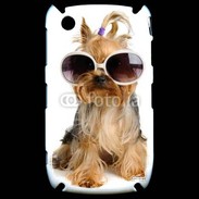 Coque Blackberry 8520 Yorkshire terrier avec lunettes 600