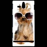 Coque Sony Xperia U Yorkshire terrier avec lunettes 600
