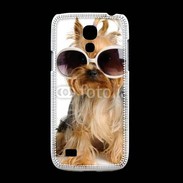 Coque Samsung Galaxy S4mini Yorkshire terrier avec lunettes 600