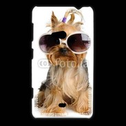 Coque Nokia Lumia 625 Yorkshire terrier avec lunettes 600