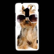 Coque HTC One Max Yorkshire terrier avec lunettes 600