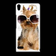 Coque Huawei Ascend P6 Yorkshire terrier avec lunettes 600