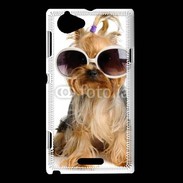 Coque Sony Xperia L Yorkshire terrier avec lunettes 600