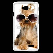 Coque LG L70 Yorkshire terrier avec lunettes 600