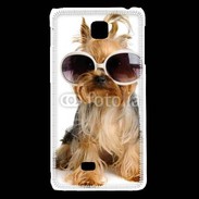 Coque LG F5 Yorkshire terrier avec lunettes 600