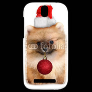 Coque HTC One SV Chiot de noël 810